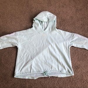 Justice Cinched Cropped Pullover Hoodie